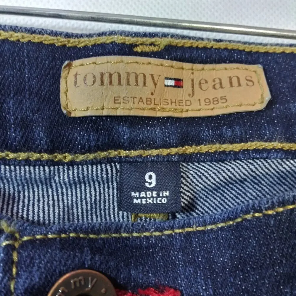 Tommy Jeans Dark Blue Flare Leg Y2K Low Rise Size 9